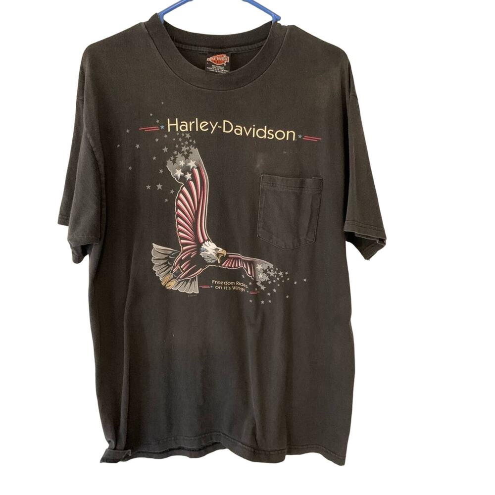 VINTAGE 1997 HARLEY DAVIDSON SAVANNAH EAGLE SHIRT SZ L